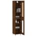 Buffet haut Chêne marron 34,5x34x180 cm Bois d'ingénierie - Photo n°3