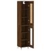 Buffet haut Chêne marron 34,5x34x180 cm Bois d'ingénierie - Photo n°4