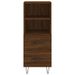 Buffet haut Chêne marron 34,5x34x180 cm Bois d'ingénierie - Photo n°8