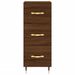 Buffet haut Chêne marron 34,5x34x180 cm Bois d'ingénierie - Photo n°6