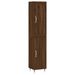 Buffet haut Chêne marron 34,5x34x180 cm Bois d'ingénierie - Photo n°1