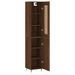 Buffet haut Chêne marron 34,5x34x180 cm Bois d'ingénierie - Photo n°4