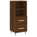 Buffet haut Chêne marron 34,5x34x180 cm Bois d'ingénierie - Photo n°7