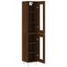 Buffet haut Chêne marron 34,5x34x180 cm Bois d'ingénierie - Photo n°4