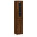 Buffet haut Chêne marron 34,5x34x180 cm Bois d'ingénierie - Photo n°1