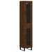 Buffet haut Chêne marron 34,5x34x180 cm Bois d'ingénierie - Photo n°1