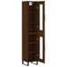 Buffet haut Chêne marron 34,5x34x180 cm Bois d'ingénierie - Photo n°4