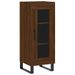 Buffet haut Chêne marron 34,5x34x180 cm Bois d'ingénierie - Photo n°7