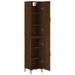 Buffet haut Chêne marron 34,5x34x180 cm Bois d'ingénierie - Photo n°4