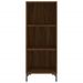 Buffet haut Chêne marron 34,5x34x180 cm Bois d'ingénierie - Photo n°8