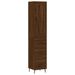 Buffet haut Chêne marron 34,5x34x180 cm Bois d'ingénierie - Photo n°1