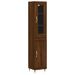 Buffet haut Chêne marron 34,5x34x180 cm Bois d'ingénierie - Photo n°1