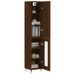 Buffet haut Chêne marron 34,5x34x180 cm Bois d'ingénierie - Photo n°3