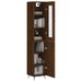 Buffet haut Chêne marron 34,5x34x180 cm Bois d'ingénierie - Photo n°3