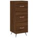 Buffet haut Chêne marron 34,5x34x180 cm Bois d'ingénierie - Photo n°5