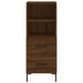 Buffet haut Chêne marron 34,5x34x180 cm Bois d'ingénierie - Photo n°6