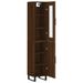 Buffet haut Chêne marron 34,5x34x180 cm Bois d'ingénierie - Photo n°4