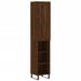 Buffet haut Chêne marron 34,5x34x180 cm Bois d'ingénierie - Photo n°1