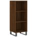 Buffet haut Chêne marron 34,5x34x180 cm Bois d'ingénierie - Photo n°5