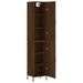 Buffet haut Chêne marron 34,5x34x180 cm Bois d'ingénierie - Photo n°4