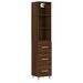 Buffet haut Chêne marron 34,5x34x180 cm Bois d'ingénierie - Photo n°1