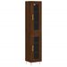 Buffet haut Chêne marron 34,5x34x180 cm Bois d'ingénierie - Photo n°1