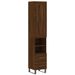 Buffet haut Chêne marron 34,5x34x180 cm Bois d'ingénierie - Photo n°1