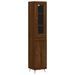 Buffet haut Chêne marron 34,5x34x180 cm Bois d'ingénierie - Photo n°1