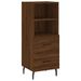 Buffet haut Chêne marron 34,5x34x180 cm Bois d'ingénierie - Photo n°5