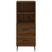 Buffet haut Chêne marron 34,5x34x180 cm Bois d'ingénierie - Photo n°6