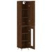 Buffet haut Chêne marron 34,5x34x180 cm Bois d'ingénierie - Photo n°4