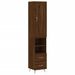 Buffet haut Chêne marron 34,5x34x180 cm Bois d'ingénierie - Photo n°1