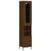 Buffet haut Chêne marron 34,5x34x180 cm Bois d'ingénierie - Photo n°1