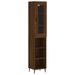 Buffet haut Chêne marron 34,5x34x180 cm Bois d'ingénierie - Photo n°1