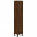 Buffet haut Chêne marron 34,5x34x180 cm Bois d'ingénierie - Photo n°1