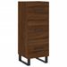 Buffet haut Chêne marron 34,5x34x180 cm Bois d'ingénierie - Photo n°5