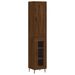 Buffet haut Chêne marron 34,5x34x180 cm Bois d'ingénierie - Photo n°1