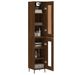 Buffet haut Chêne marron 34,5x34x180 cm Bois d'ingénierie - Photo n°3