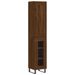 Buffet haut Chêne marron 34,5x34x180 cm Bois d'ingénierie - Photo n°1