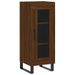 Buffet haut Chêne marron 34,5x34x180 cm Bois d'ingénierie - Photo n°5