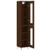 Buffet haut Chêne marron 34,5x34x180 cm Bois d'ingénierie - Photo n°4