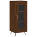 Buffet haut Chêne marron 34,5x34x180 cm Bois d'ingénierie - Photo n°5