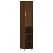 Buffet haut Chêne marron 34,5x34x180 cm Bois d'ingénierie - Photo n°1