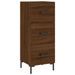 Buffet haut Chêne marron 34,5x34x180 cm Bois d'ingénierie - Photo n°5