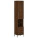 Buffet haut Chêne marron 34,5x34x180 cm Bois d'ingénierie - Photo n°1