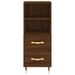 Buffet haut Chêne marron 34,5x34x180 cm Bois d'ingénierie - Photo n°6