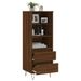 Buffet haut Chêne marron 40x36x110 cm Bois d'ingénierie - Photo n°4