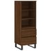 Buffet haut Chêne marron 40x36x110 cm Bois d'ingénierie - Photo n°1