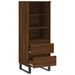 Buffet haut Chêne marron 40x36x110 cm Bois d'ingénierie - Photo n°6