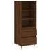 Buffet haut Chêne marron 40x36x110 cm Bois d'ingénierie - Photo n°1